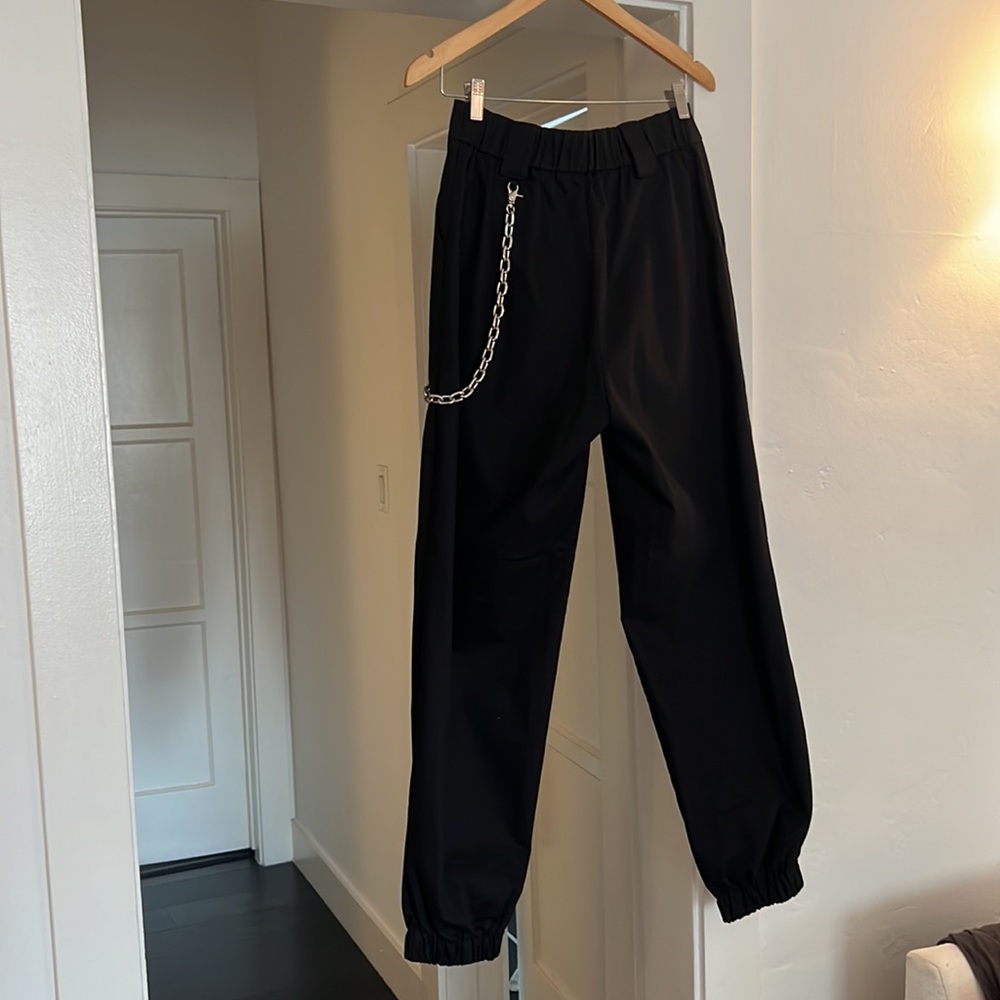I.AM.GIA - Black Trousers w/ Silver Chain